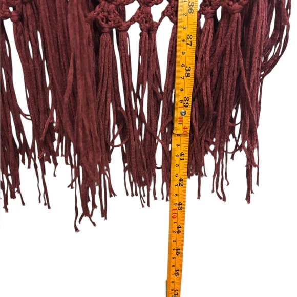 Umgee Crochet Knit Open Front Long Line Cardigan Kimono Size Small Ombré - Picture 6 of 8